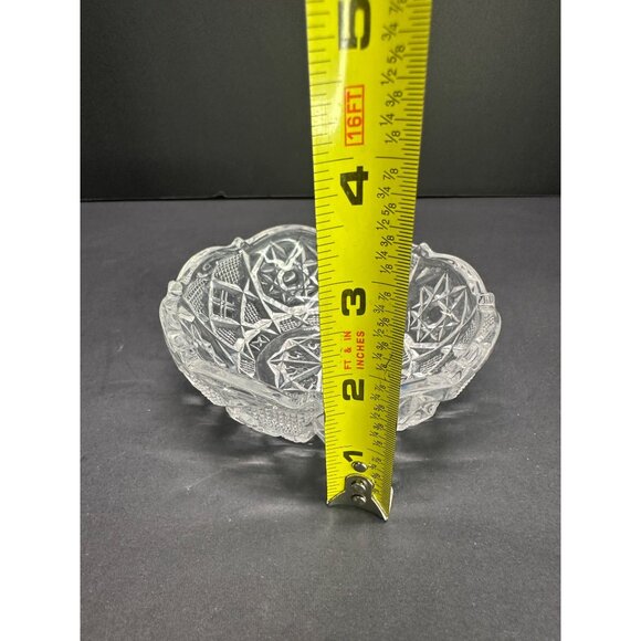 Vintage Fostoria Shelton Star Bowls Crystal Cut Clear Glass 4.5" DIA Set of 4 - Picture 7 of 7